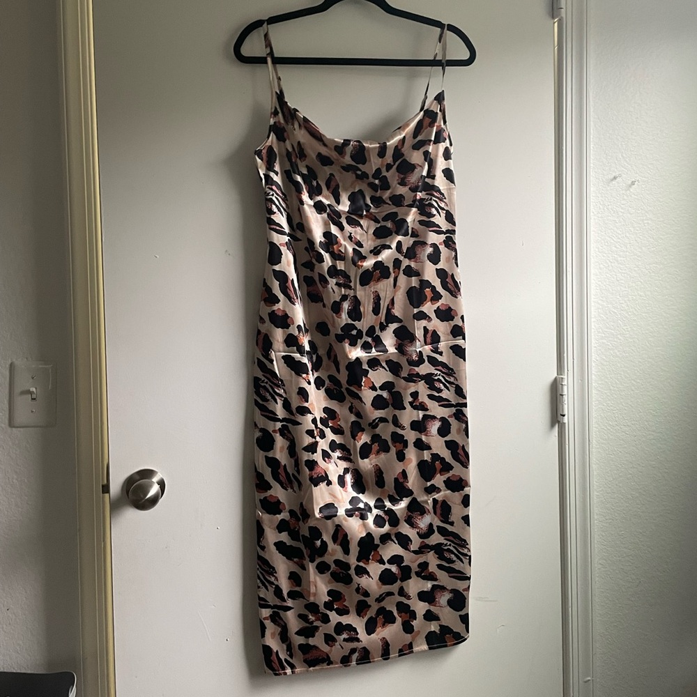 Xxxitcat Animal Print Satin Dress